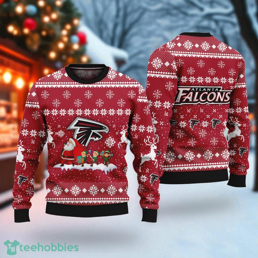 1 Atlanta Falcons Santa Claus Ugly Sweater Christmas