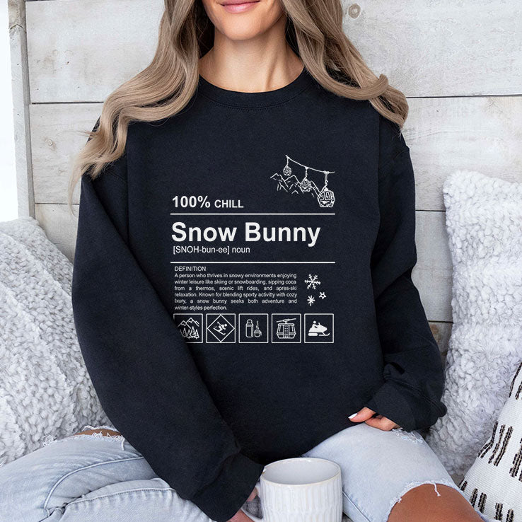100% Chill Snow Bunny T Shirt