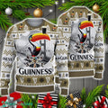 3D 60 Guinness Ugly Sweater Christmas Holiday Gift Beer Drinking Christmas Sweater Christmas Holiday Gift