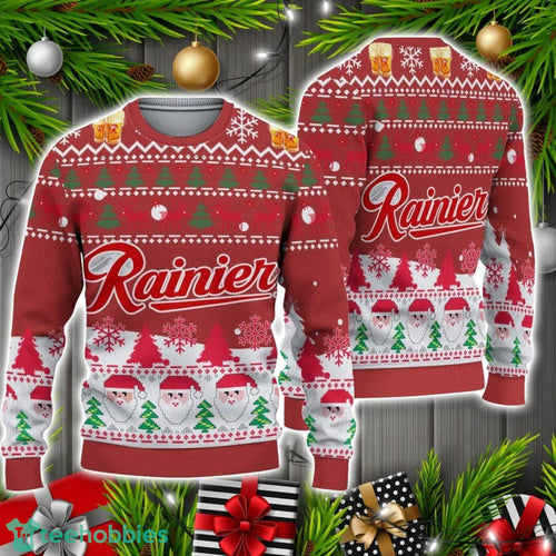3D Rainier Ugly Sweater Christmas Holiday Gift Beer Drinking Christmas