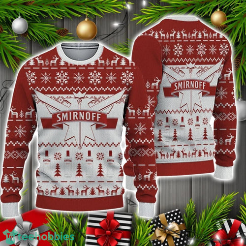 3D Smirnoff Ugly Sweater Christmas Holiday Gift Beer Drinking Christmas Sweater Christmas Holiday Gift