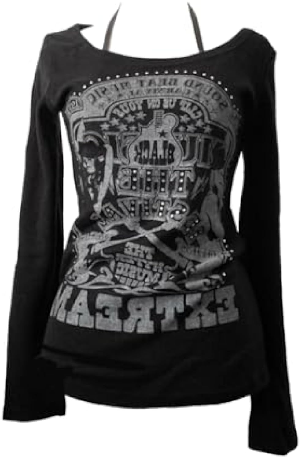 Y2k Grunge Shirts Harajuku Clothing Women Vintage Graphic Tees Long Sleeve Emo Clothes Streetwear Goth Tops