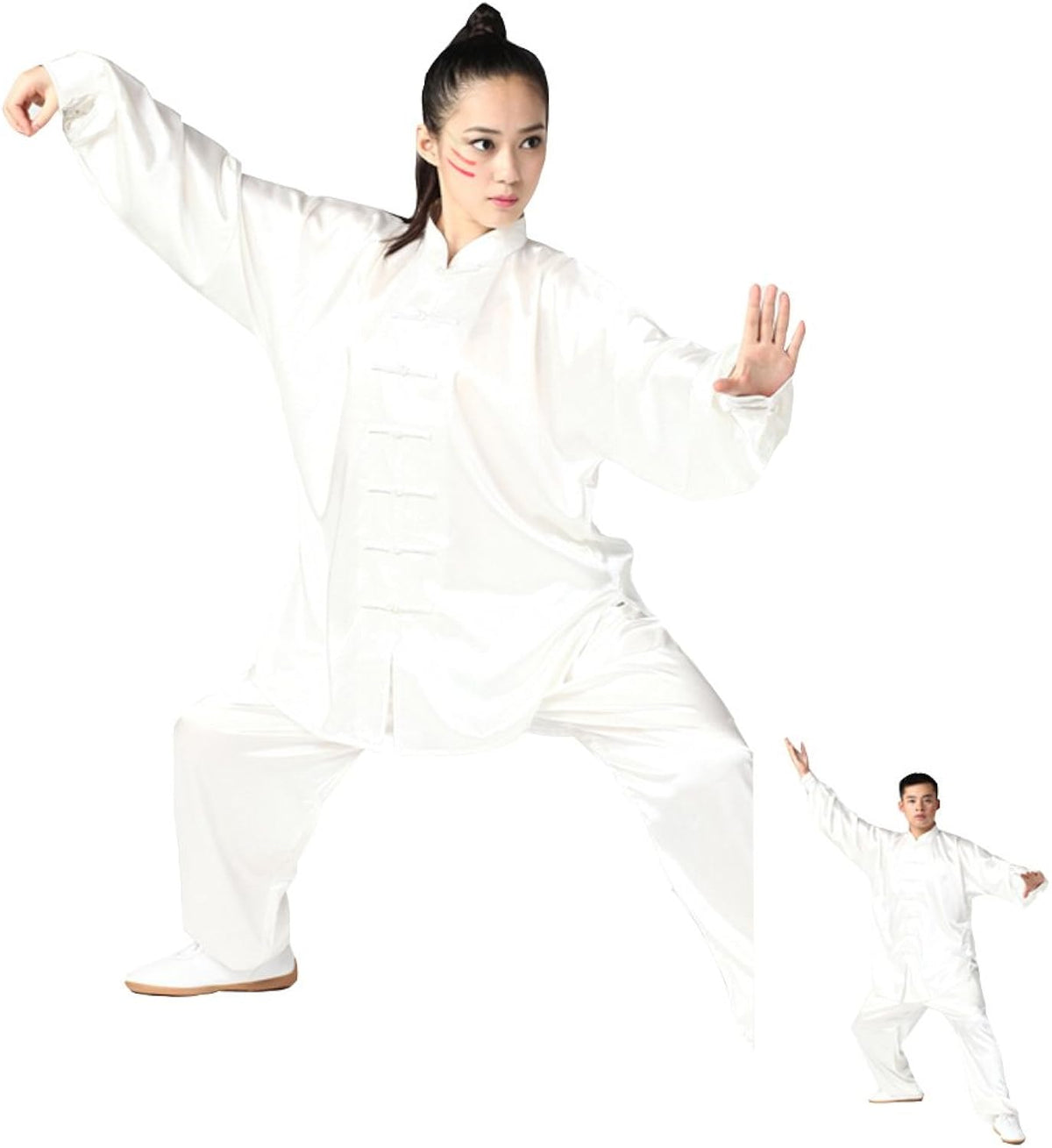 Unisex Korean Silk Tai Chi Uniforms Kung Fu Clothing