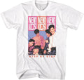 New Kids On The Block Step by Step Mens White Short Sleeve T Shirt 90s Music Boy Band Graphic Tees