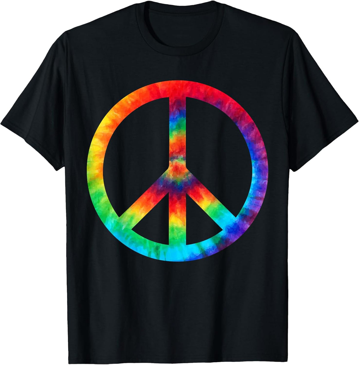 Peace Sign Tie Dye T-Shirt | Hippies Christmas Shirts T-Shirt