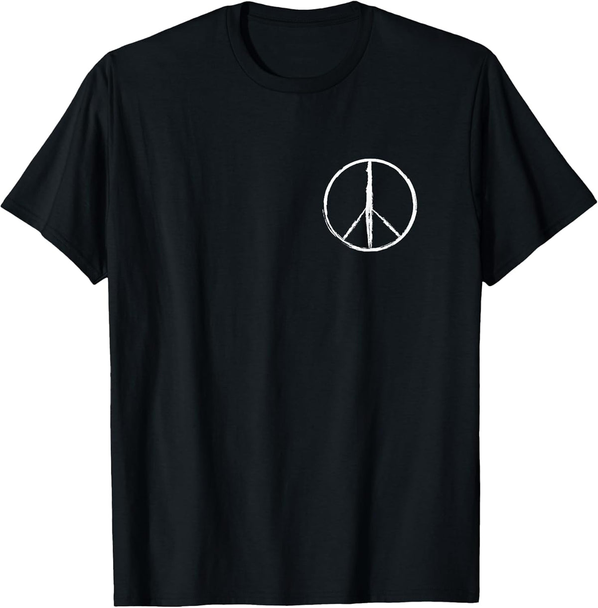 Hippie Rainbow Peace Sign On Pocket Hippie T-Shirt