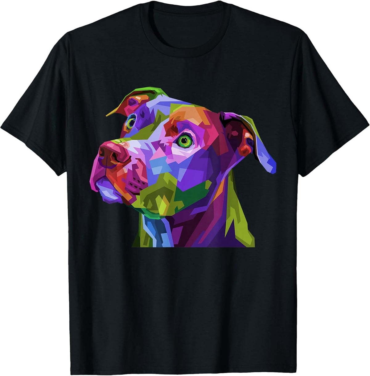 American Pitbull Terrier Pop Art Portrait for Dog Owners T-Shirt Small