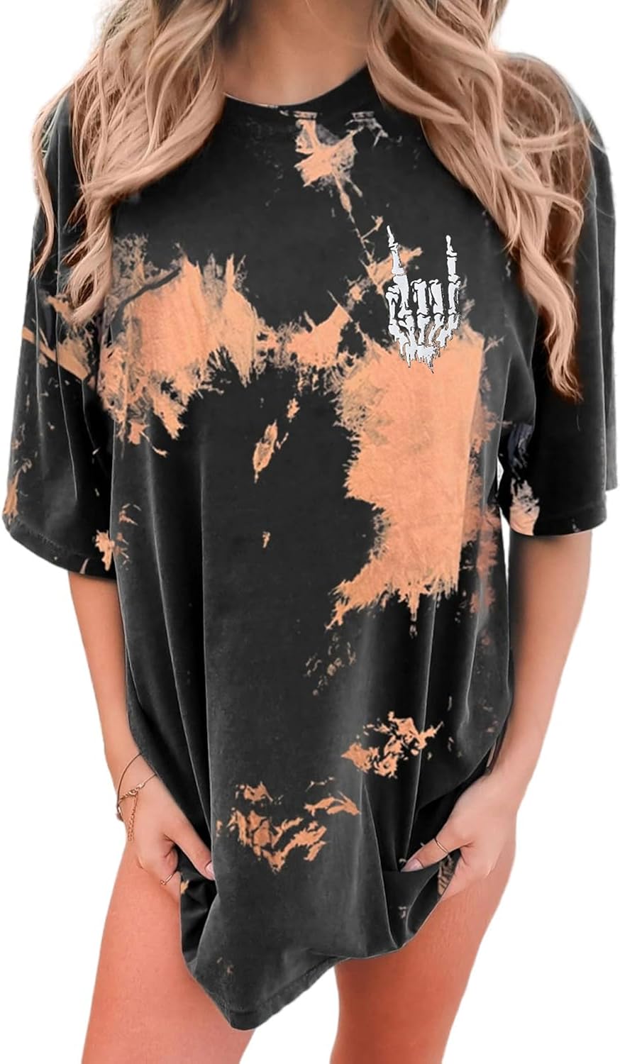 Womens Oversized Graphic Tees Moon Printed Tshirts Butterfly Shirt Vintage Summer Y2K Tops