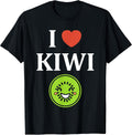 Humor Fruit minimalist simple cute i love kiwi T-Shirt