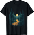 Pixel Art Forest Moon Path 8 Bit T Shirt T-Shirt