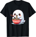 Cute Japanese Kawaii Chibi Seal Eating Ramen T-Shirt