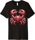 Pixel Art Crab Retro Gaming Lovers Premium T-Shirt