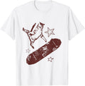 Funny Skateboard Cat Y2k Grunge Vintage Cat Meme Aesthetic T-Shirt