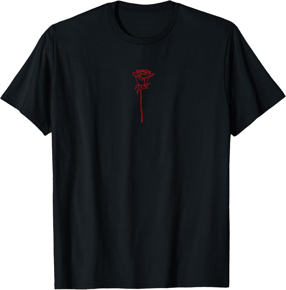 Minimalist Aesthetic Red Rose Soft Grunge Punk Goth Artsy T-Shirt