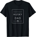 Funny Siberian Husky Lover Dog Dad Minimalist Tee, Husky Dad T-Shirt for Men Women Girls Kids
