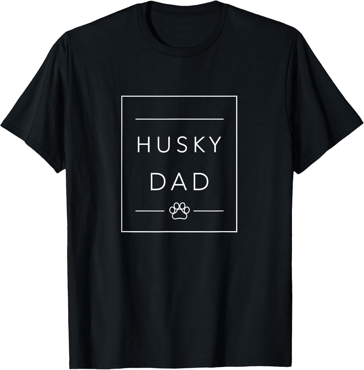 Funny Siberian Husky Lover Dog Dad Minimalist Tee, Husky Dad T-Shirt for Men Women Girls Kids