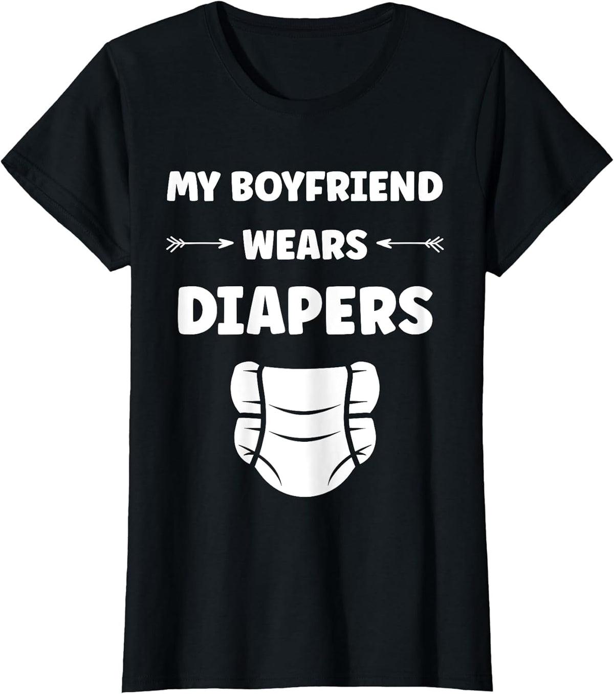 Diaper Minimalist Baby Parent my boyfriend wears Diapers T-Shirt