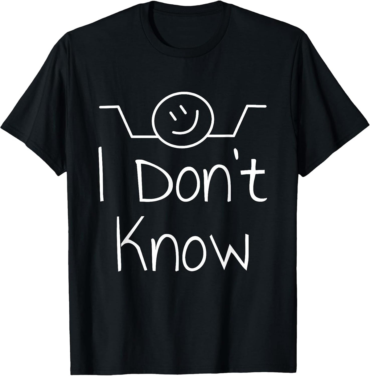 I Don't Know Hand Drawn Shrug Funny Men Women T-Shirt