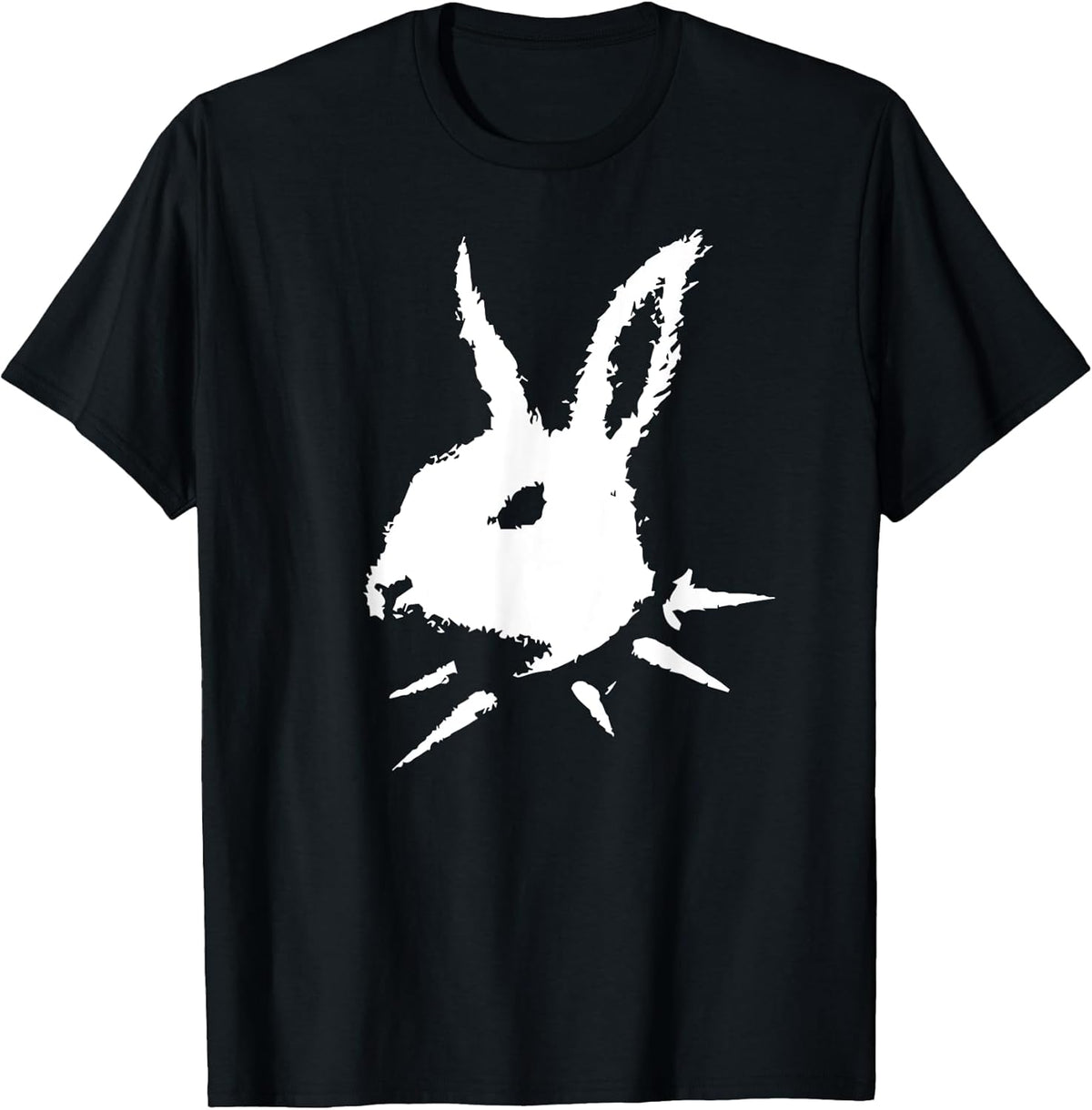 Bunny Skull Punk Y2k Cute Creepy Cat Goth Black Alt Gothic T-Shirt