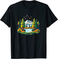 Nature Camping Landscape Pixel Art T-Shirt