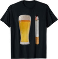 Beer & Cigarette Lover Day Drinking Dad Smoking Beer Lover T-Shirt