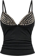 Women's Y2k Going Out Tops Studded Rave Top Goth Clothes Country Concert Outfits