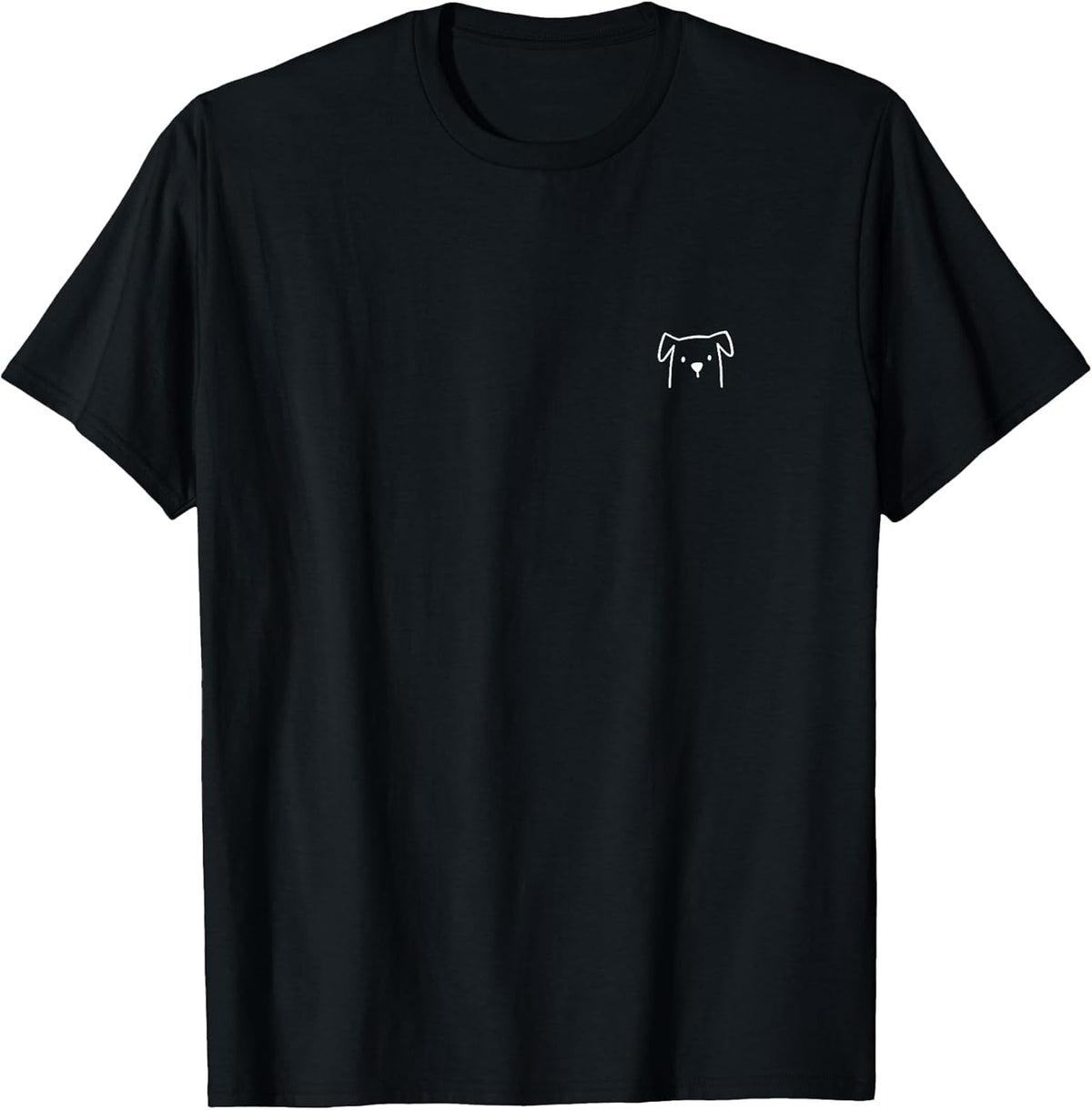 Small Dog Face Dog Lover Funny Dog Minimalist Subtle T-Shirt