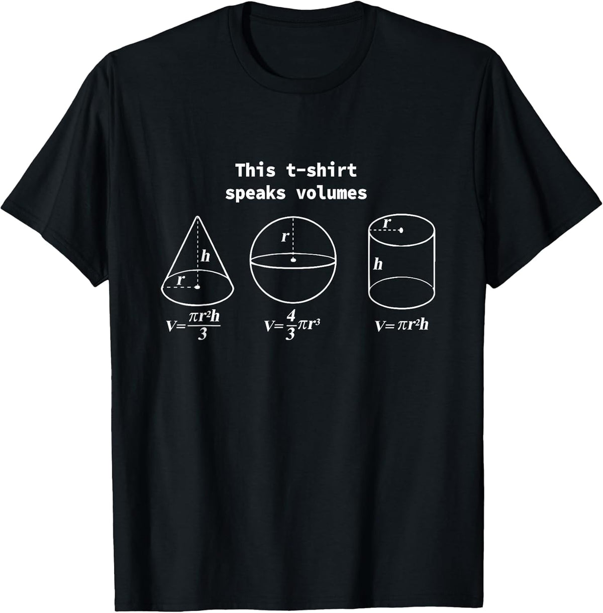This T-Shirt Speaks Volumes Funny Maths Science Geeky Pun T-Shirt