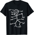 Funny Ow Ow Ow Ow Saying Body Pain Character Humor Sarcastic T-Shirt