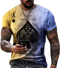 Men's Street Skull Muscle Short Sleeve Print Personality Fashion Fashion T-Shirt