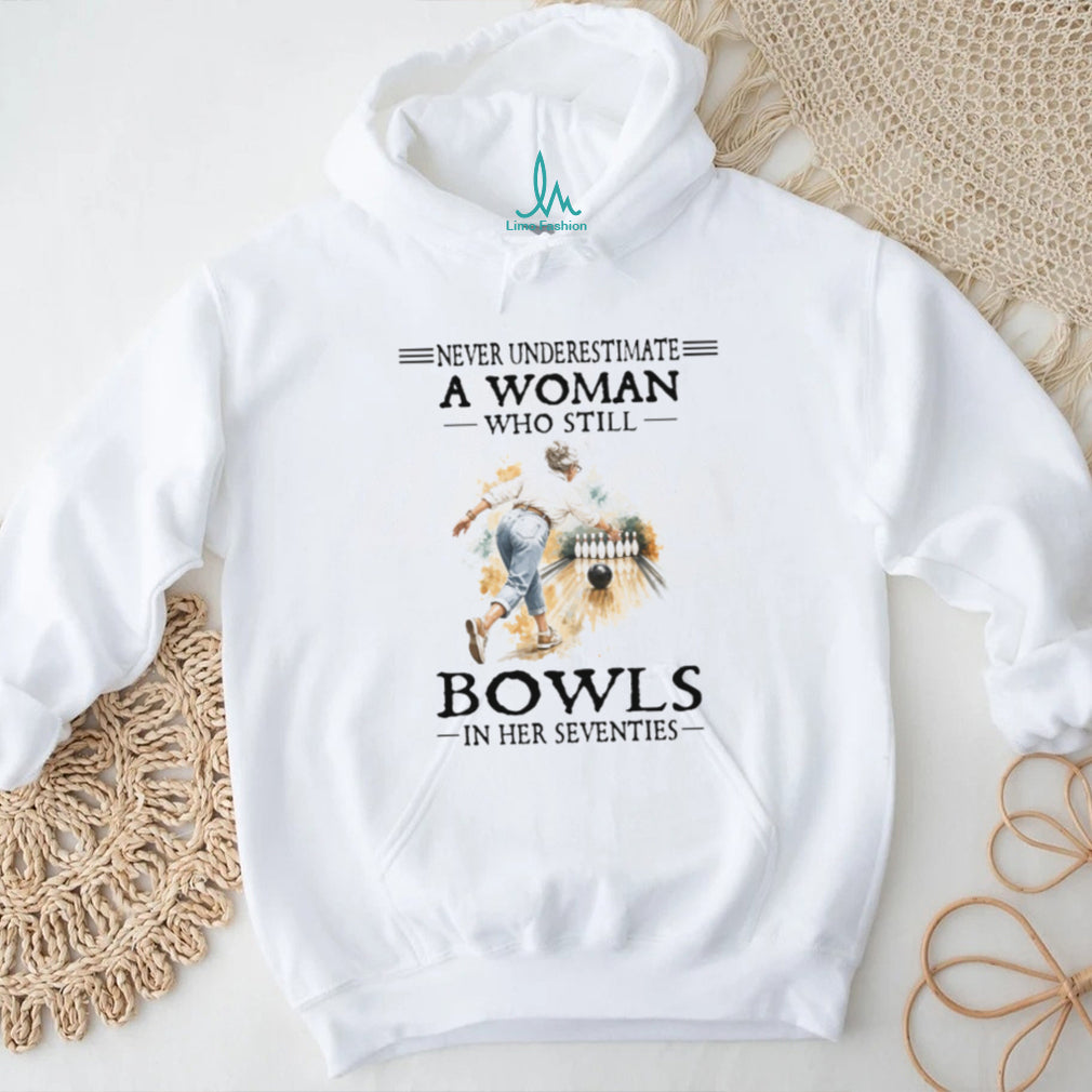 70s Bowling Woman Active Senior Bowler T Shirt
