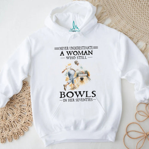 70s Bowling Woman Active Senior Bowler T Shirt