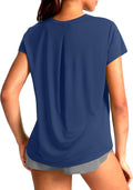 Short Sleeve Workout Tops for Women Loose Yoga T-Shirts Sun Protection Breathable Running Athletic Tee Shirts