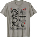 Japanese Dragon Great Wave Off Kanagawa Vintage Japan Art T-Shirt