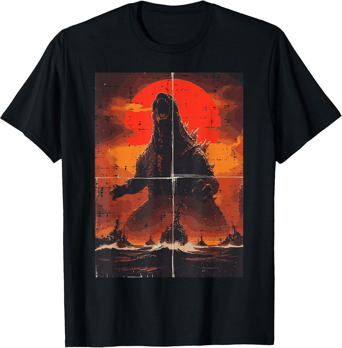 Japanese Monster War Ships Kaiju Anime Men Boys Kids Women T-Shirt