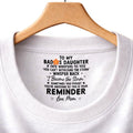 to My Daughter Inside Neck Print Shirt, Mothers Day Birthday Gifts for Daughter from Mom Dad, Women Shirt