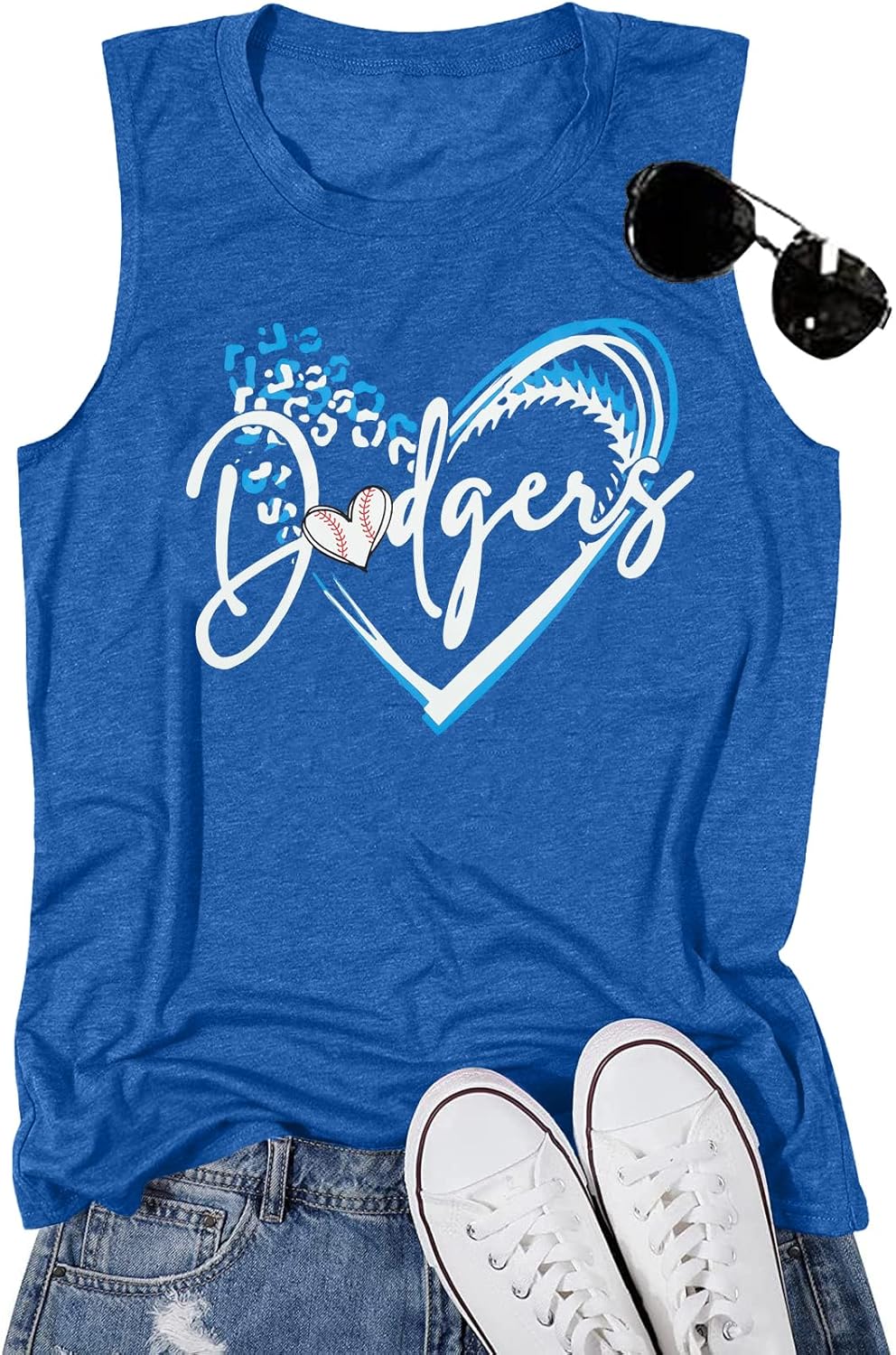 Baseball Tanks Top Women Baseball Love Graphic Shirts Ballgame Sleeveless Tops Casual Sports Season Tee