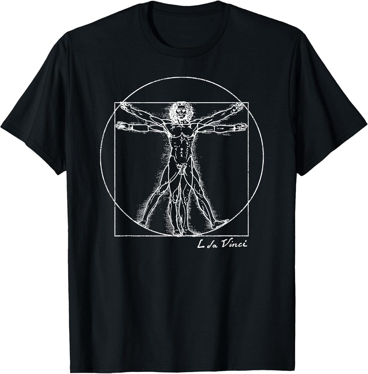 Vintage Vitruvian Man by Leonardo da Vinci Famous Artist T-Shirt
