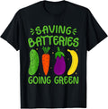 Saving Batteries Going Green Funny Inappropriate Humor Women T-Shirt