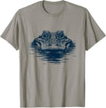 Just Chillin' Gator - Minimal Alligator Eyes Over Water T-Shirt