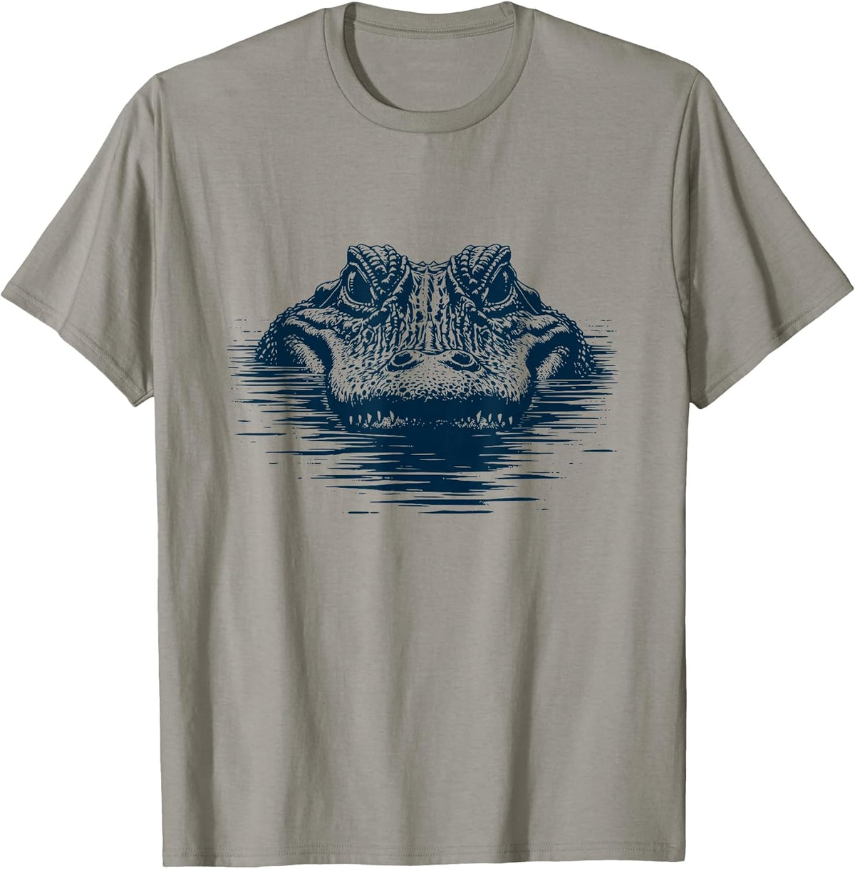Just Chillin' Gator - Minimal Alligator Eyes Over Water T-Shirt