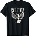 Purrvana Funny Cat Parody 90s Grunge Rock Music T-Shirt