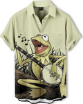 Men's Hawaiian Shirt Button Down Funny Printed Casual Short Sleeve Summer Beach Party BBQ Shirts