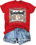 Baseball Shirt Women Baseball Mom Shirts Funny Mama Baseball Splatter Graphic Tshirt Team Game Day Gift Tee Tops