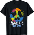 Make Art Not War Peace Symbol T-Shirt