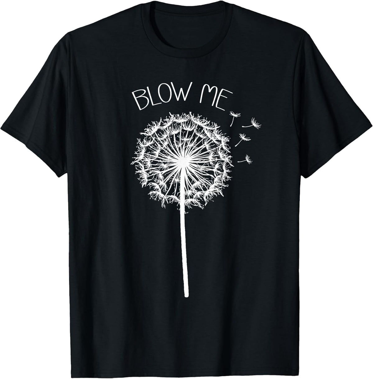Retro Vintage Blow Me Dandelion Funny Minimalist Graphic T-Shirt