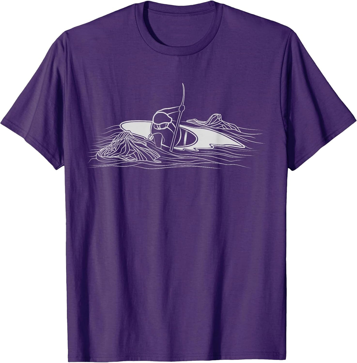White Water Kayaking Minimalist Kayaker River Kayak Creeking T-Shirt