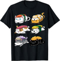 Sushi Cats Sushi Lover Cat Lover Kawaii Anime Neko T-Shirt