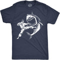 Mens Funny T Shirts Karate Kicked Shark Sarcastic Fighting Graphic Tee