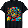 Bold Abstract Pop Art Woman Color Explosion T-Shirt